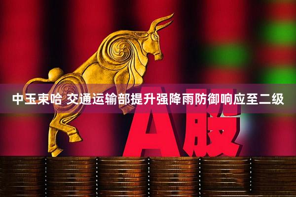 中玉束哈 交通运输部提升强降雨防御响应至二级