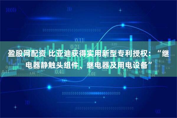 盈股网配资 比亚迪获得实用新型专利授权：“继电器静触头组件、继电器及用电设备”